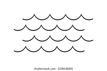 vector illustration of wave icon on white background