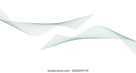Vector illustration. Wave with lines created using blend tool.