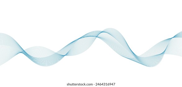 Vector illustration of wave lines. EPS10