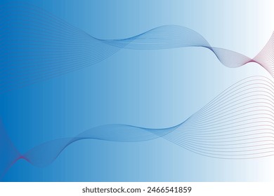 Vector illustration of wave lines gradation texture background.