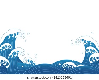 Vector illustration of wave material