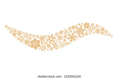 Vector illustration wave of snowflakes.