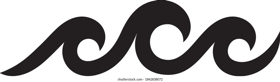 Vector illustration of the waves