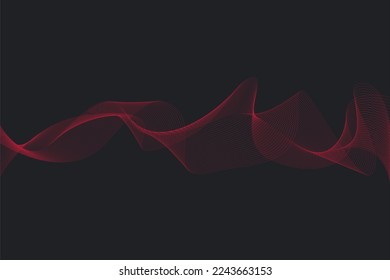 Vector illustration of waves. Abstract vector background with wave lines.