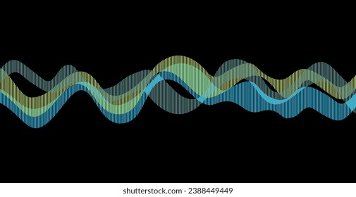 Vector illustration of waves in graphic style.