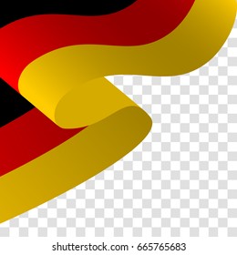 vector Illustration of a waving German, Waving flag of the German. illustration of wavy Germany Flag for design. German Flag Flowing. German flag on transparent background - vector illustration.