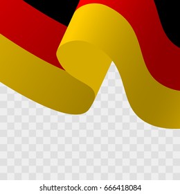 vector Illustration of a waving German, Waving flag of the German. illustration of wavy Germany Flag for design. German Flag Flowing. German flag on transparent background - vector illustration.
