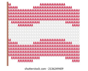 Vector illustration - the waving national flag of Austria in close-up. Concept - patriotism and state symbols