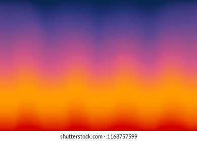 Vector illustration of wavy abstract background with orange, yellow, purple and blue/rainbow background
