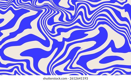 Vector illustration with wavy blue and white patterns creating an abstract, flowing effect. The design is dynamic and visually engaging, featuring smooth curves and a modern aesthetic.