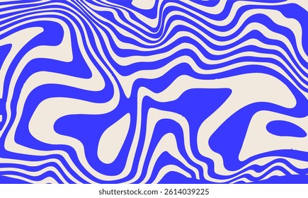 Vector illustration with wavy blue and white patterns creating an abstract, flowing effect. The design is dynamic and visually engaging, featuring smooth curves and a modern aesthetic.