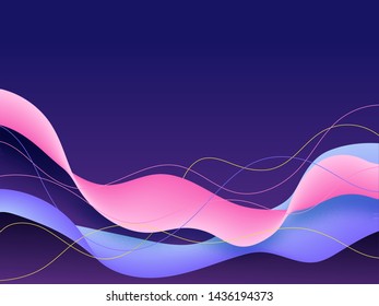 Vector illustration of wavy composition for Abstract Background.
