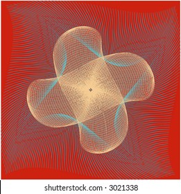 vector illustration of a wavy grid pattern