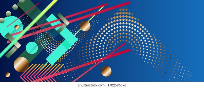 Ilustración vectorial con líneas onduladas elementos geométricos gráficos para folletos, carteles y tapas