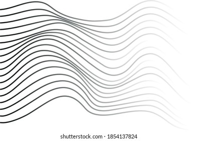 Vector illustration of wavy lines pattern on white background