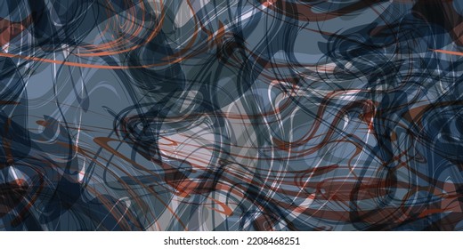 Vector illustration of wavy swirl seamless pattern