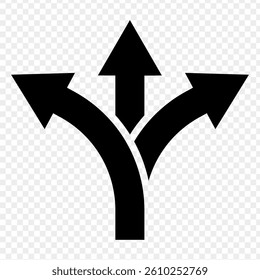 Vector illustration of Way direction icon isolated on transparent background