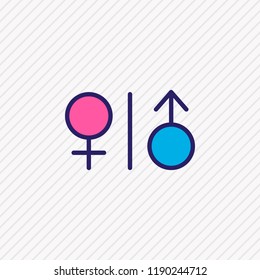 Vector illustration of wc icon colored line. Beautiful infrastructure element also can be used as toilet icon element.