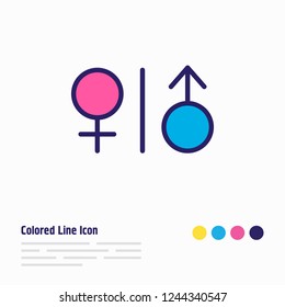 Vector illustration of wc icon colored line. Beautiful city element also can be used as toilet icon element.