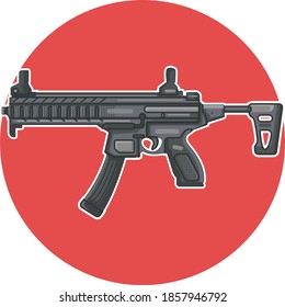 Vector illustration of a weapon, can be used according to your design needs.