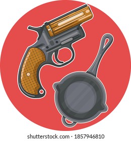 Vector illustration of a weapon, can be used according to your design needs.