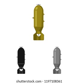 Vector illustration of weapon and gun icon. Collection of weapon and army vector icon for stock.