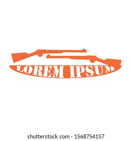 Vector illustration of weapon and gun sign. weapon and army stock vector illustration. rifle gun vector.