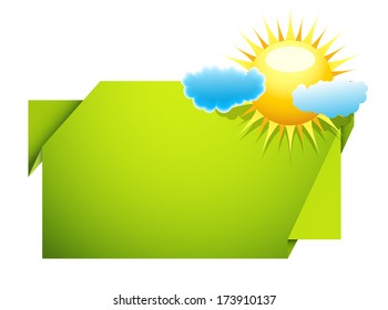 Vector illustration of weather banner.
