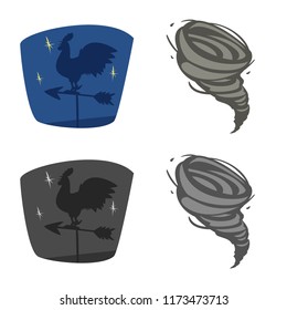 Vector illustration of weather and climate logo. Collection of weather and cloud stock symbol for web.