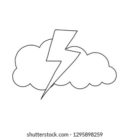 Vector illustration of weather and climate sign. Set of weather and cloud stock vector illustration.