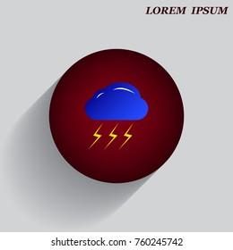 vector illustration of the weather, cloud, lightning