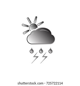 vector illustration of the weather, cloud, rain, lightning