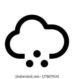 Vektorgrafik von Wetterwolke und Schnee