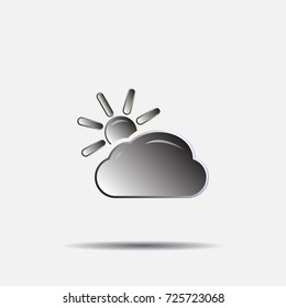 vector illustration of the weather, cloud, sun