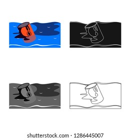 Vector illustration of weather and distress logo. Set of weather and crash stock symbol for web.