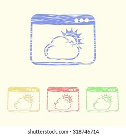 Vector illustration of weather icon