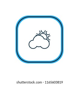 Vector illustration of weather icon line. Beautiful hotel element also can be used as cloud icon element.