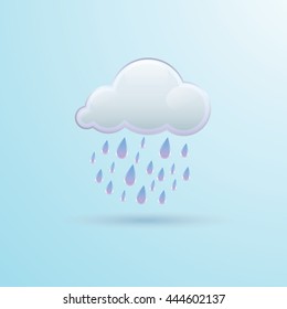 Vector illustration of weather icon - rain 