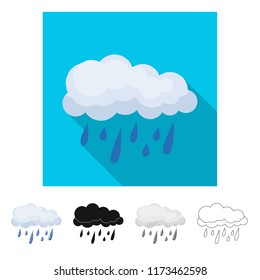 Vector illustration of weather and weather icon. Set of weather and application stock symbol for web.