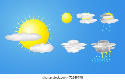 Vector illustration of weather icons