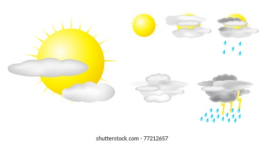 Vector illustration of weather icons