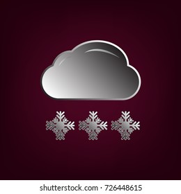 vector illustration of the weather, snow, cloud