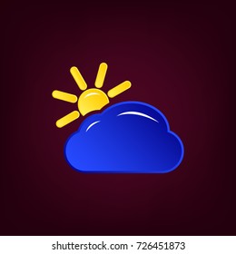 vector illustration of the weather, sun, cloud