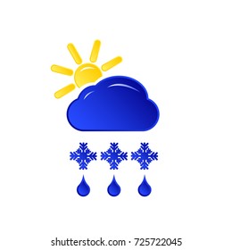 vector illustration of the weather, sun, rain, snow, cloud