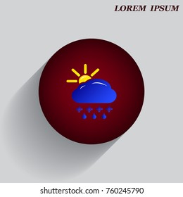 vector illustration of the weather, sun, rain, snow, cloud