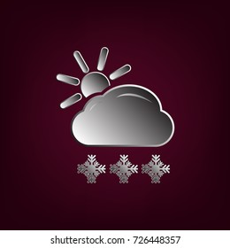 vector illustration of the weather, sun, snow, cloud