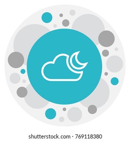 Vector Illustration Of Weather Symbol On Twilight Icon. Premium Quality Isolated Celestial Element In Trendy Flat Style.
