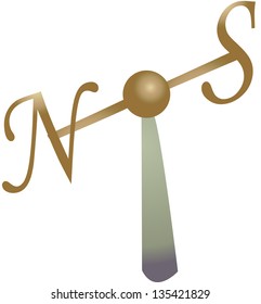 Vector illustration of weathercock