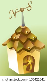 Vector illustration of weathercock