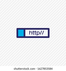 Vector illustration of web address icon colored line. Beautiful web element also can be used as http icon element.